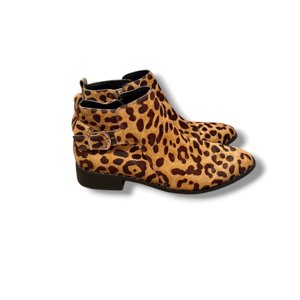 Steven by‎ Steve Madden Chavi-L Booties Womens 7 Leopard Calf Hair Ankle Boots
